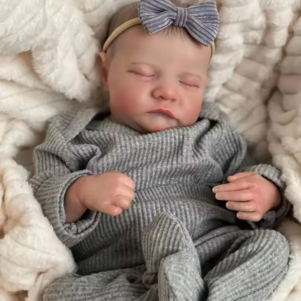 JOYORA Finished Rebirth Doll Fashionable Baby Doll High-Quality Art Collection Doll 3D Skin Handmade Doll Christmas Gift Toy