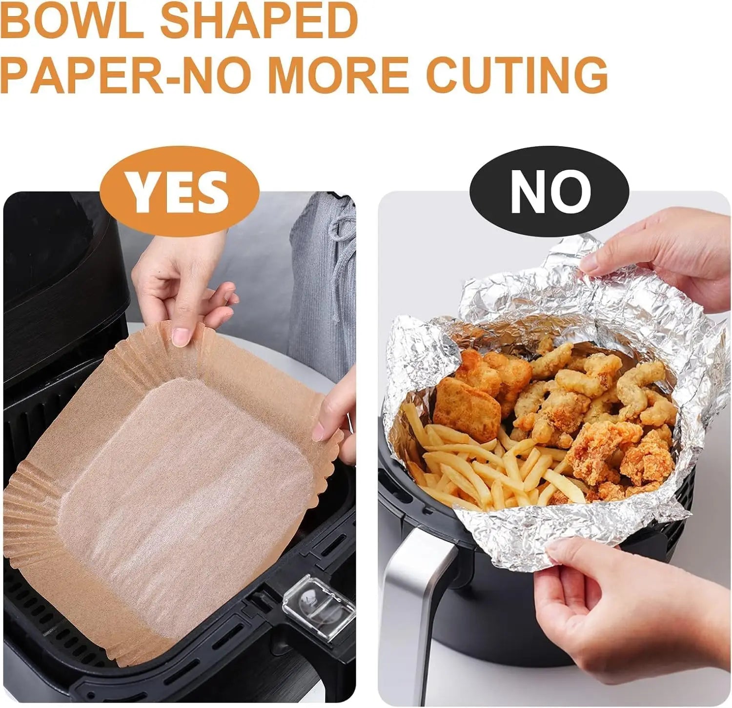Hot Air Fryer Cooking Parchment Paper Square 360 Pieces 20-24cm ,4.5-8 L for Air Fryer Airfryer Accessories 66
