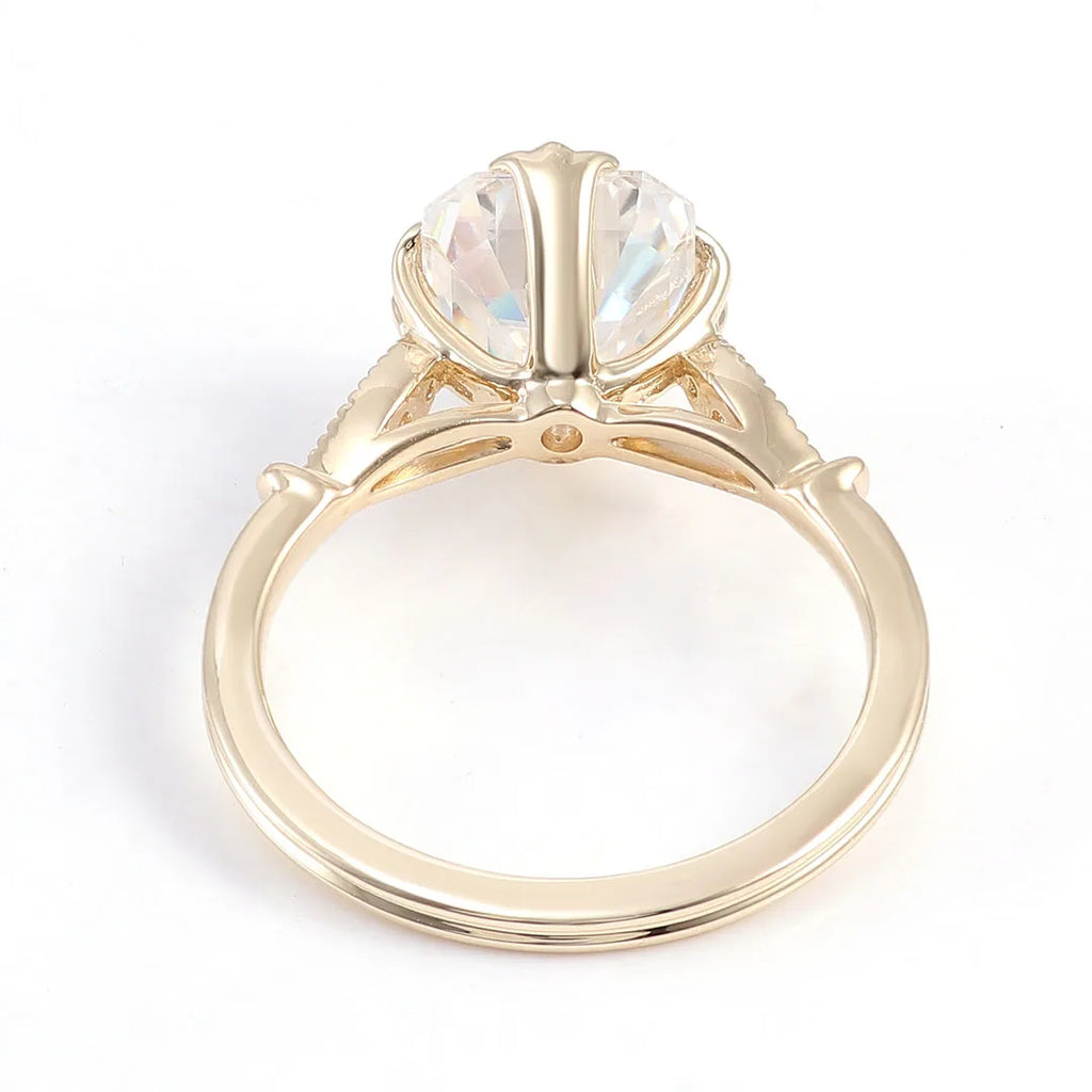 Provence 10K/14K/18K Moissanite Wedding Rings for Women Asscher Cut 3CT D Color Custom Jewelry DIY Engagement Rings
