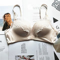 MOYISU Front Closure Bralette Panty Set Women Push-Up Enhancer Small Chest Wireless Leopard Trim Adjustable Straps Girly Allure