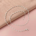925 Sterling Silver Lip Chain Necklace for Women, Minimalist Shiny Lip Link Chain, Fashion Jewelry Gift for Daily Wear & Party
