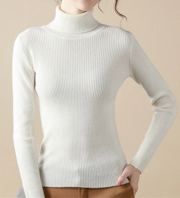 Women Fall Turtleneck Sweater Knitted Soft Pullovers Cashmere Jumpers Basic Soft Sweaters For Women 2026 Autumn Winter