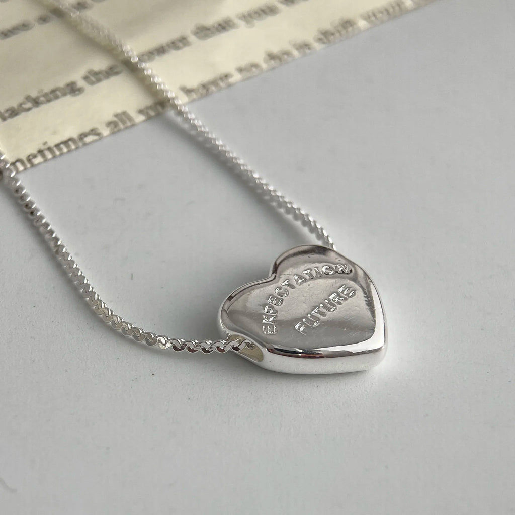 S925 Sterling Silver Necklaces For Women Simple Chain Fashion Minimalist Pendant Necklaces Letter Heart Necklace Birthday Gift