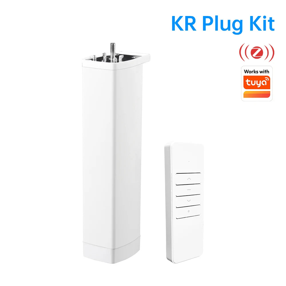 Work With Tuya Wifi/Zigbee Electric Curtain Shutter Motor with RF Remote 22.5CM Size APP Control Alexa Google Home SmartThings