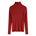 2026 Casual Slim Knitted Pullover Autumn Winter Thick Turtleneck Sweater Base Sweater Korean Style Simple Base Layer Warm Tops