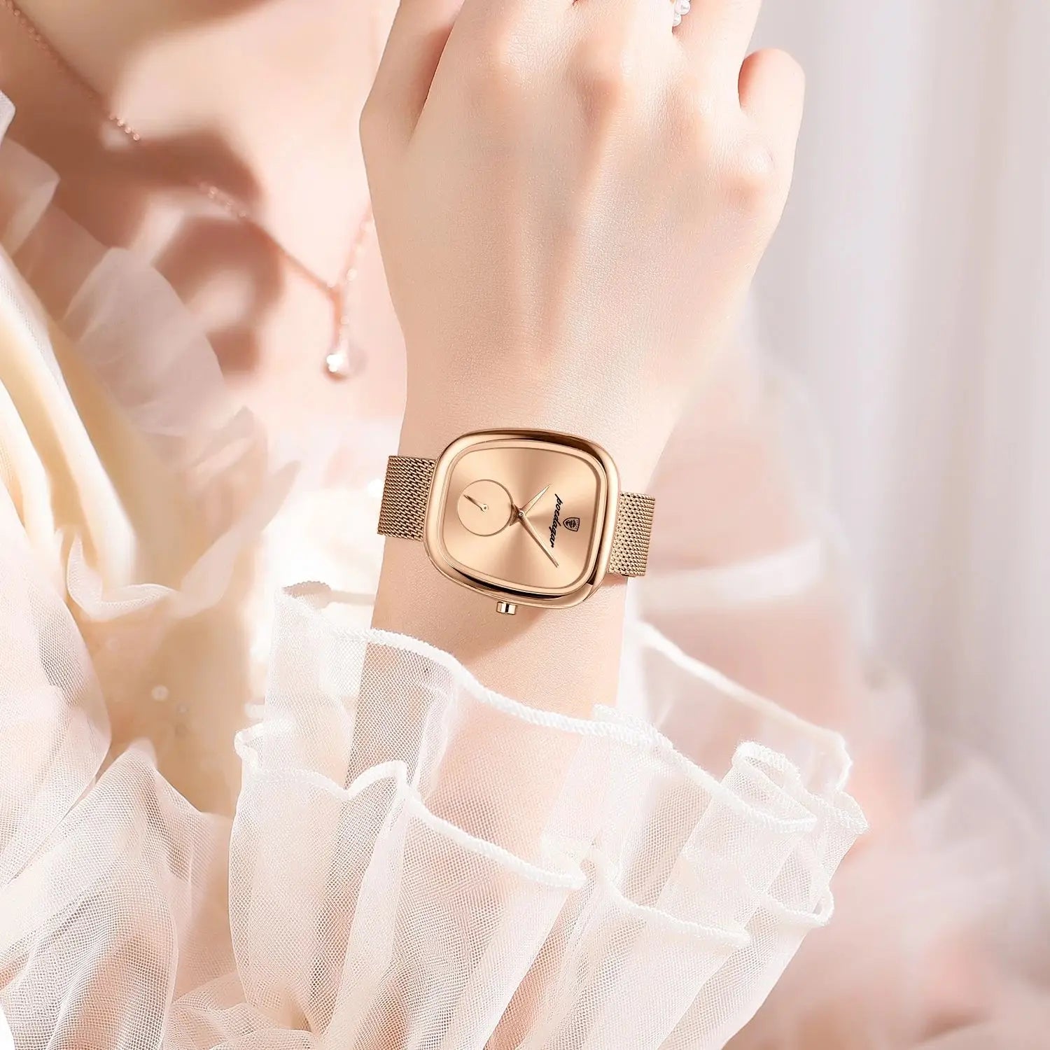 POEDAGAR Top Elegant Fashion Woman Wristwatch Waterproof Stainless Steel Ladies Watch Luxury Women's Quartz Watches Female Reloj
