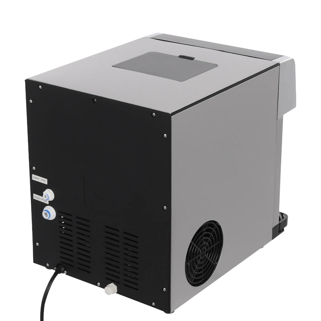 100-150W Stainless Steel Ice Machine LCD Touch Control Ice Maker R290 110V/60Hz Ice Generator Used In Homes Cafes Offices And More