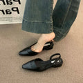 Brand luxury designer fashion PU leather design ladies summer new style pointed toe low heel women sandals non-slip flat shoes