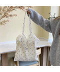 All-match Wave Point Chiffon Shoulder Bag Large Capacity Fairy Mesh Handbag Commuting Bag Korean Style Tote Bag Women