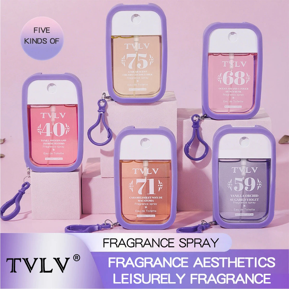 Flower fragrance spray, fresh and elegant flower fragrance, lasting fragrance, small and portable spray type perfume