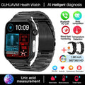 2025 New AI Diagnosis Blood Lipids Uric Acid Body composition Test Smart Watch For Men ECG+PPG Bluetooth Call Health Smartwatch