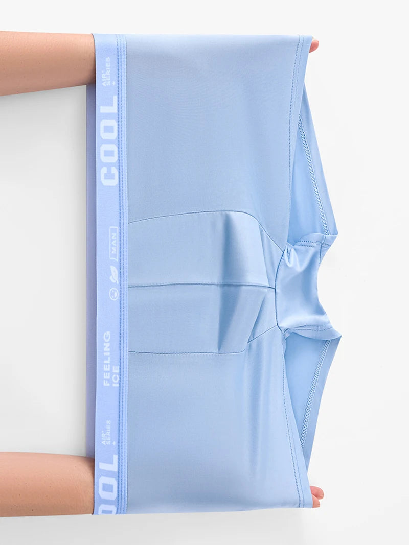 Boxers Ice Silk Man Underwear Graphene Men Underpants Breathable Comfortable Men's Panties Ultrathin Shorts Trunk Plus Size 6XL