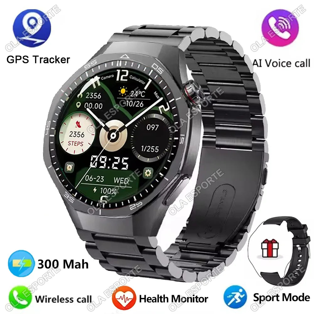 Watch 5 Pro GPS NFC Smart Watch Men 360*360 AMOLED Screen Heart rate Monitor Bluetooth Calls IP68 Waterproof Man Smartwatch 2025