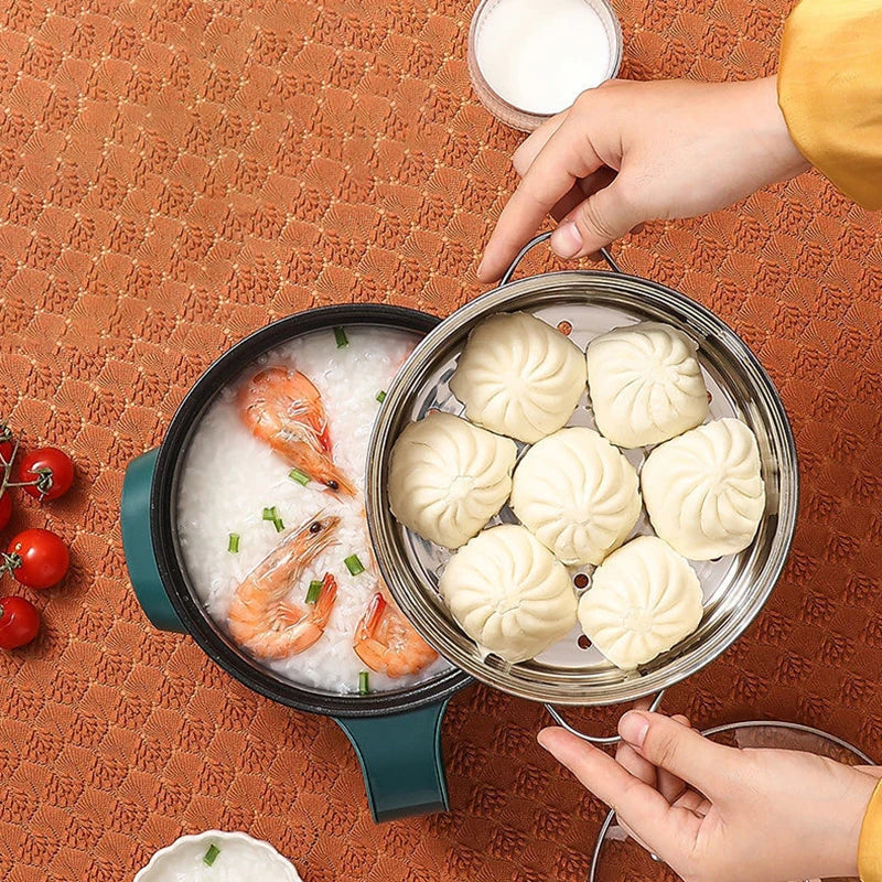 Electric Hot Pot Cooker Multicooker Hotpot Stew Heating Eggs Soup Pan Noodles  Steamer Rice Cookers Cooking Pot EU Plug 66