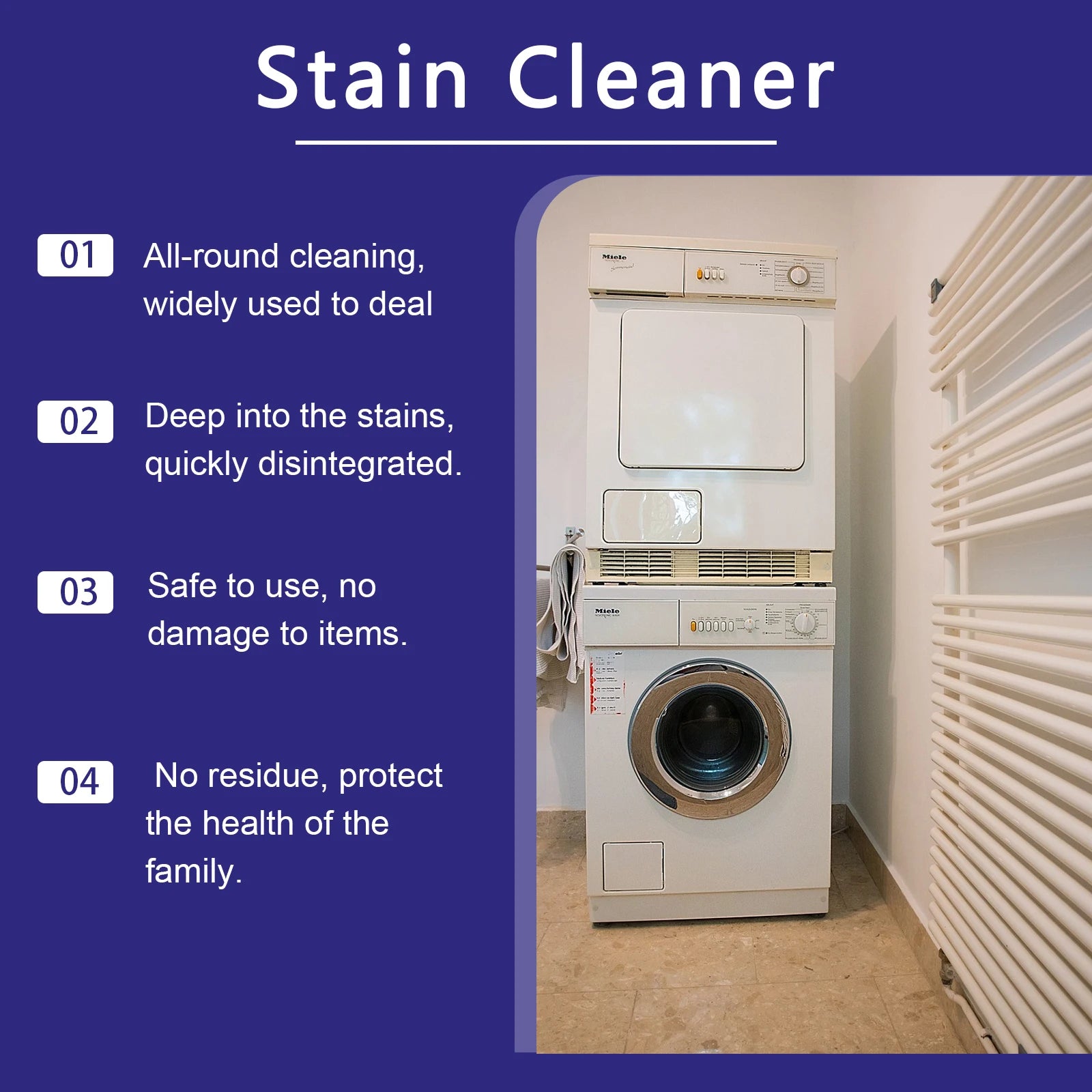 Household Stain Cleaner Professional Strength Remover Gel Multi-purpose Mildew Repellent Gel for Washing machine Toilet