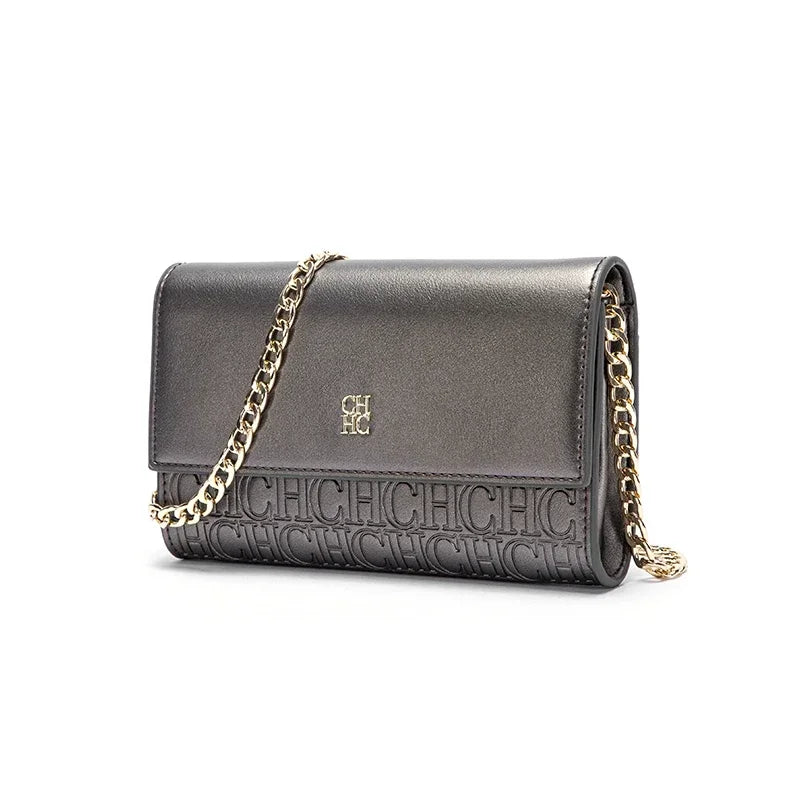CH Fashion Women's Shoulder Bag with Letter Printing Design 2026 Festival Essential Versatile Women's Chain Bag