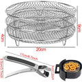Air Fryer Baking Rack Metal Oven Grill Racks 3 Layers Airfryer Accessories for Cosori/Instant Vortex/Ninja/Foodi CookIng Basket