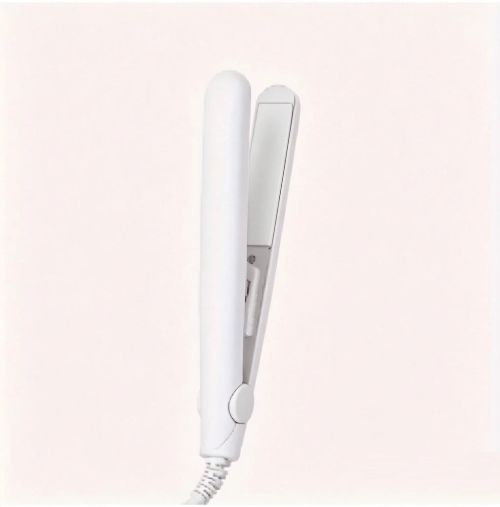 2-in-1 Mini Hair Straightener Curler,Fast Heating with CN Flat Plug for Bangs