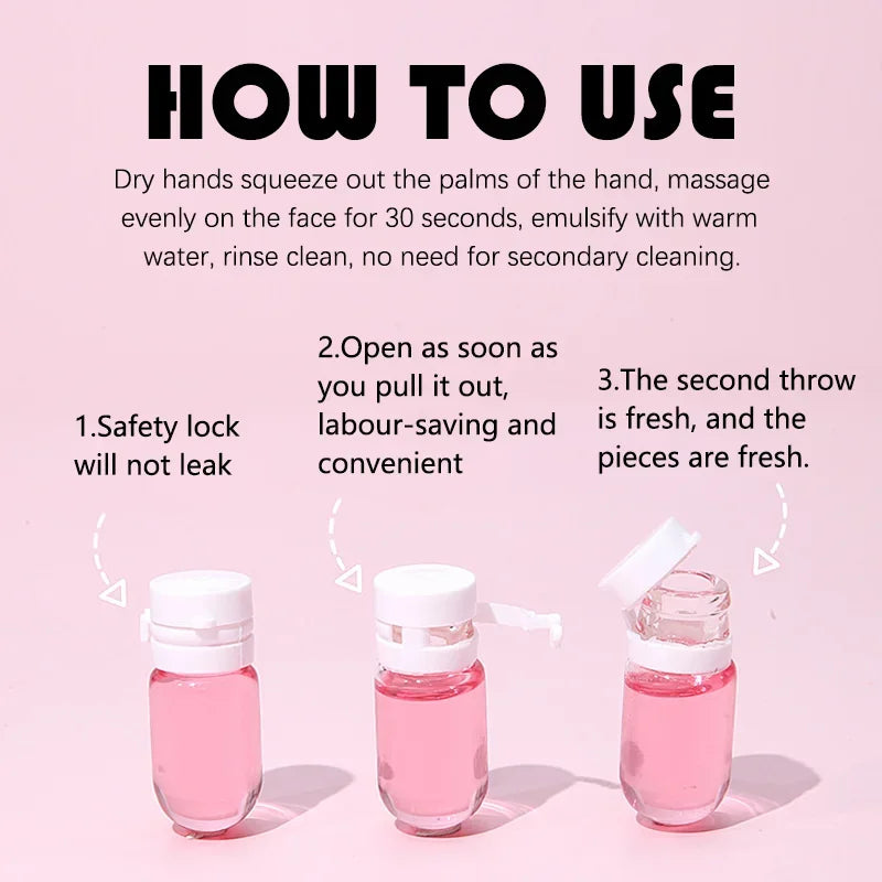 40pcs cleansing and makeup remover oil gently dissolve, moisturize, soothe, and make facial makeup remover portable