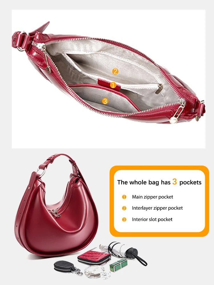 Zency Fashion Leather Ladies Handbags Girlfriend Wife Hobo Bag For Shopper