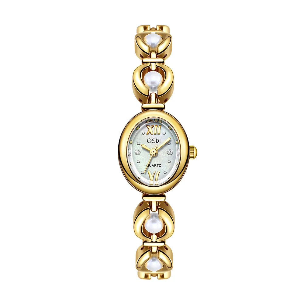 Ladies Watch Light Luxury Brand National Style Zulu Green Bracelet Advanced Bead Waterproof Women Fashion Quartz Wristwatches