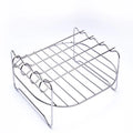5pcs Air Fryer Rack Set Stainless Steel Double Layer Rack with 4 Skewers Air Fryer Accessories for Ninja Power Airfryer Philips