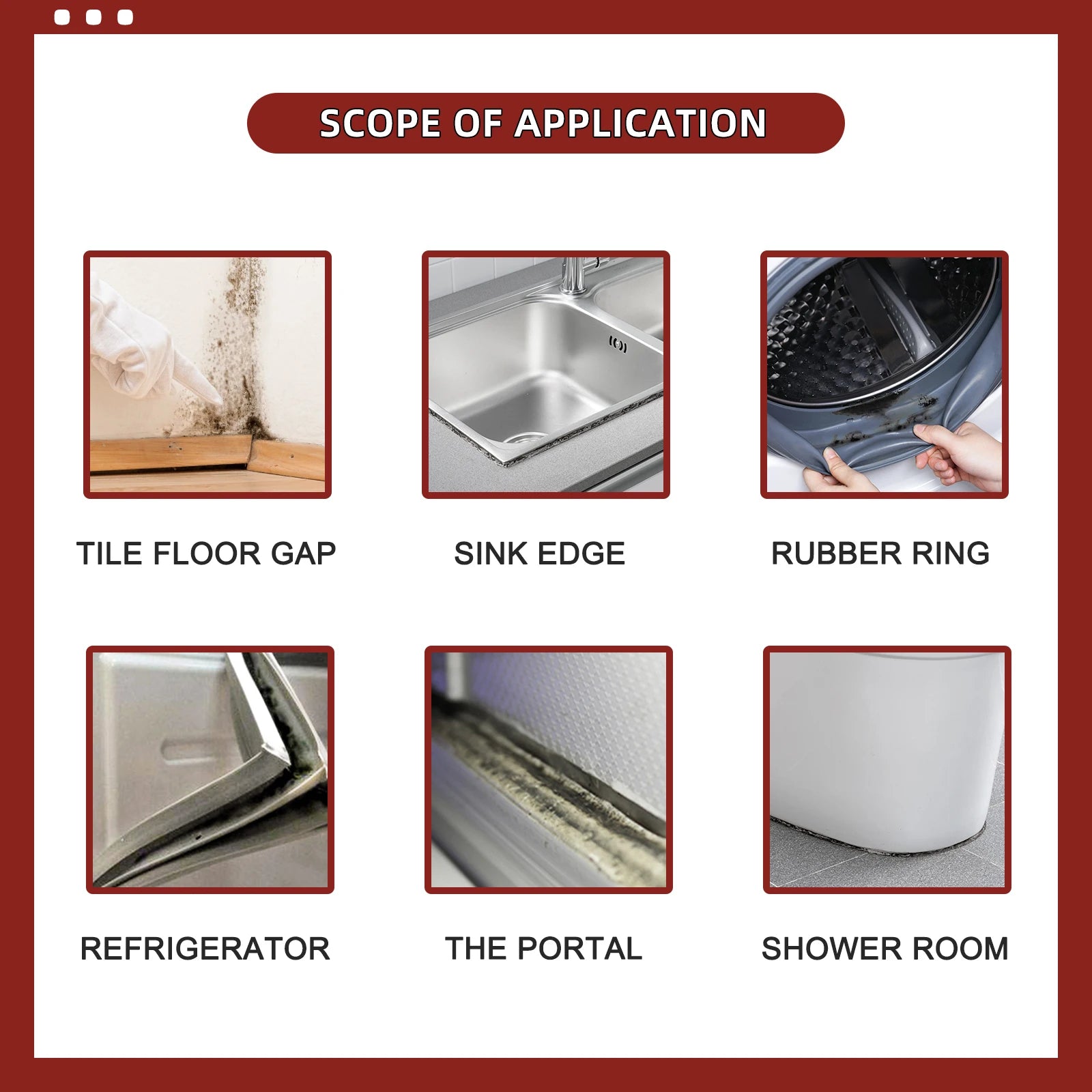 1/2/3/5Pcs Household Mold Remover Gel Effective Mold Mildew Cleaner for Bathroom Washing Machine Refrigerator Strip Wall