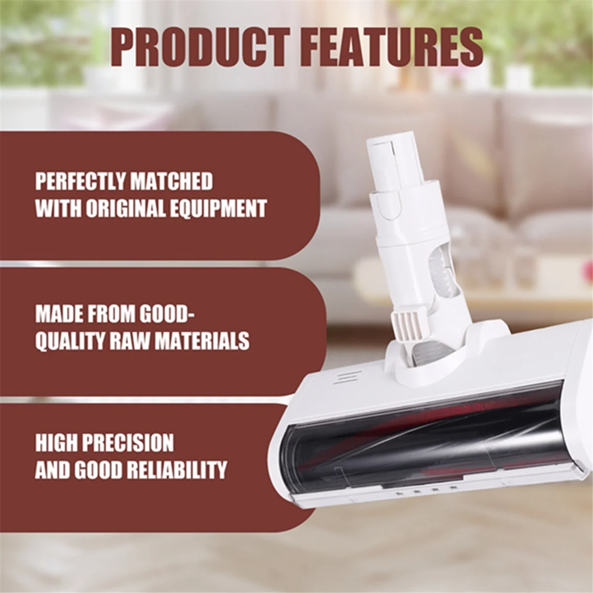A47T For Xiaomi K10/G10 Xiaomi 1C/Dreame V8/V9B/V9P/G9 Vacuum Cleaner Electric Floor Brush Head LED Light Cleaning Brush
