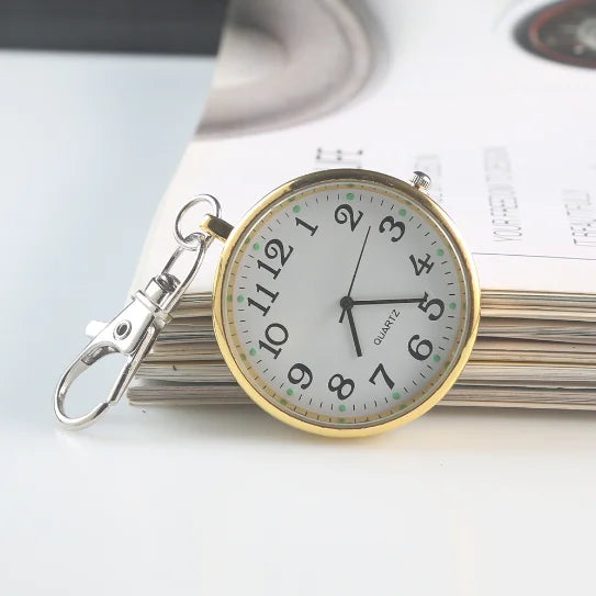New Pocket Watch Keychain Remote Control Clock With Battery Student Doctor Medical Vintage Watch