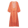 ZERAINS 2026 Summer New Women's Fashion Simple and Versatile Loose Seven Sleeve Flower Printed Dress
