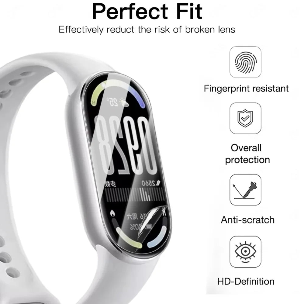 3-15pcs Hydrogel Film for Xiaomi Band 10 Screen Protector Full Cover Protective Film Curved Protection for Mi Band 10 Not Glass
