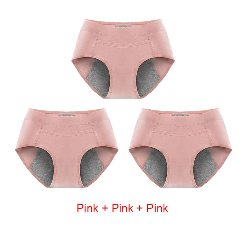 Women's Panties UnderwearLeakproofBreathable Briefs MenstrualPants PlusSizeWaterproof Mid Waist Organic Cotton Protective Briefs