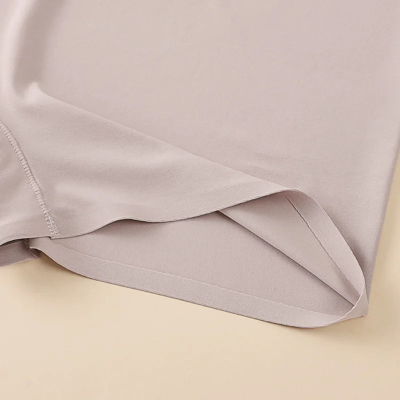 3Pcs Anti-See-Through Ice Silk Breathable Seamless Underwear Non-Curling Summer Women's Safety Pants
