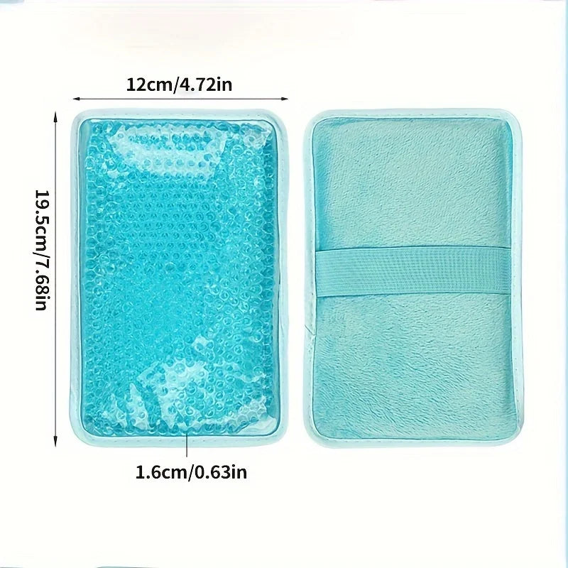 Hot Compress Gel Ball Ice Pack Pvc Double-Sided Pillow, Hot and Cold Compress Heating Pack with Strap, Handheld Ice Pack, Three Colors, Single Pack