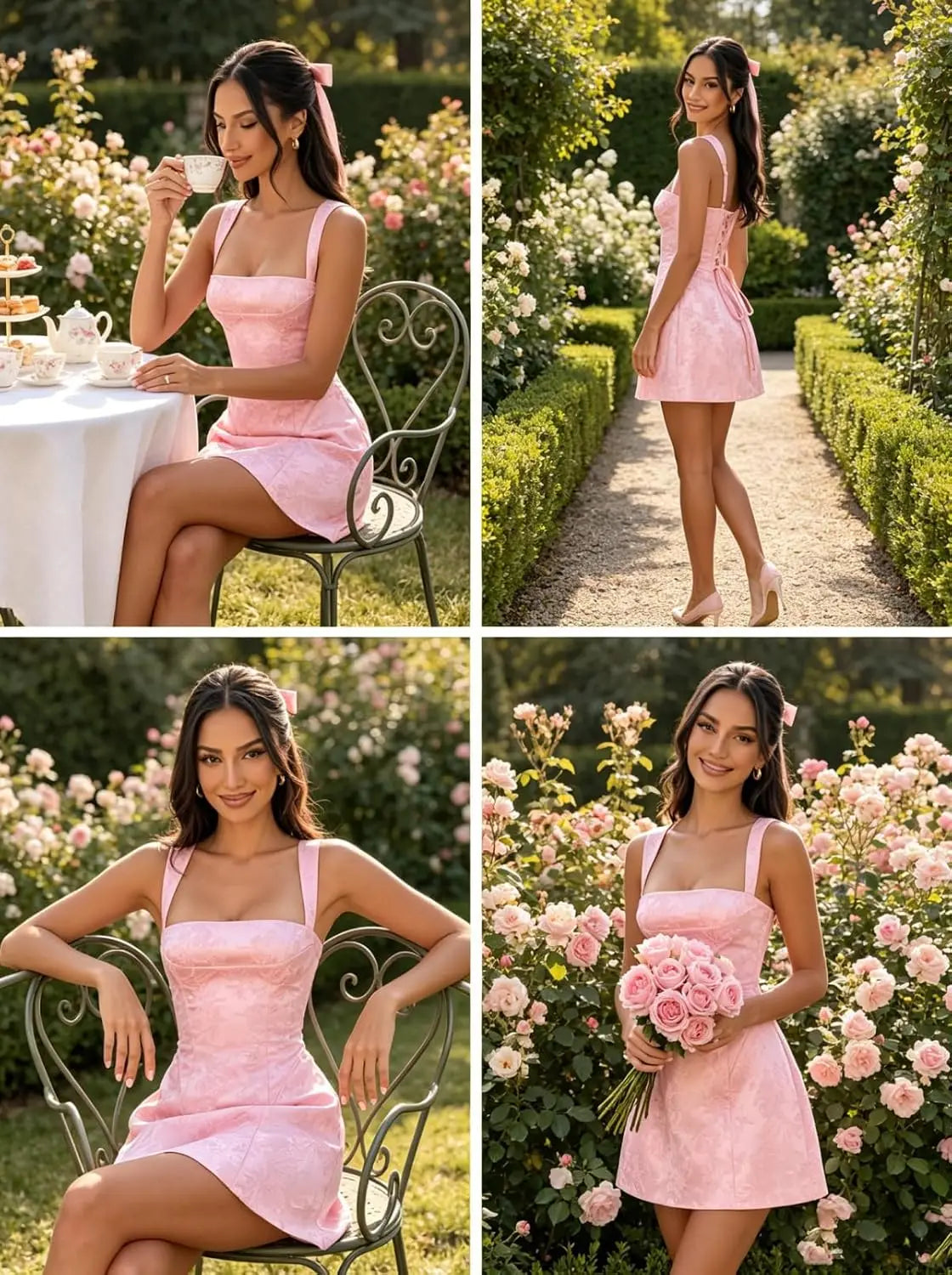 Prom Gowns Mini Short Satin Homecoming Dress Square Neck Floral Jacquard Corset Mini Formal Evening Cocktail Gown for Teens