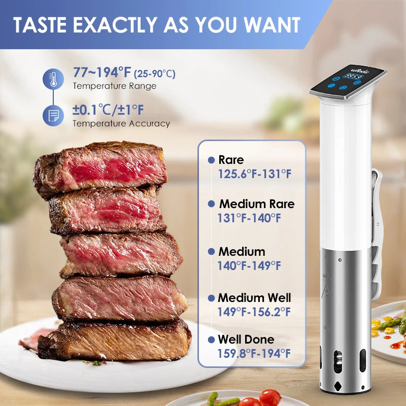 Wancle 1100W Waterproof Vacuum Sous Vide Cooker Immersion Circulator Accurate Cooking With LED Digital Display Slow Cooker 66