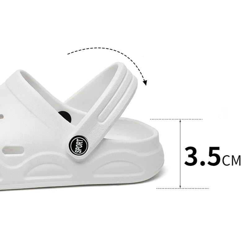 Summer Comfortable Clogs Slippers for Women Lightweight Anti Slip Beach Sandals Woman Fashion White EVA Waterproof Garden Shoes