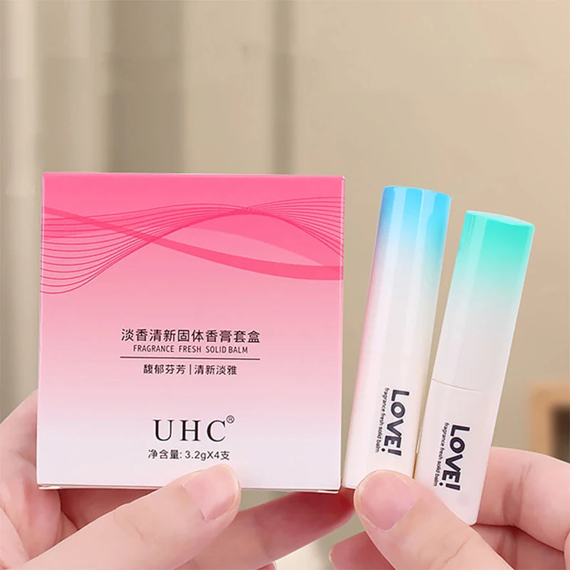 4pcs Perfume Men Women Solid Perfume Set Women Pheromone Floral and Fruity Fragrance Attracts The Opposite Sex Lasting Fragrance