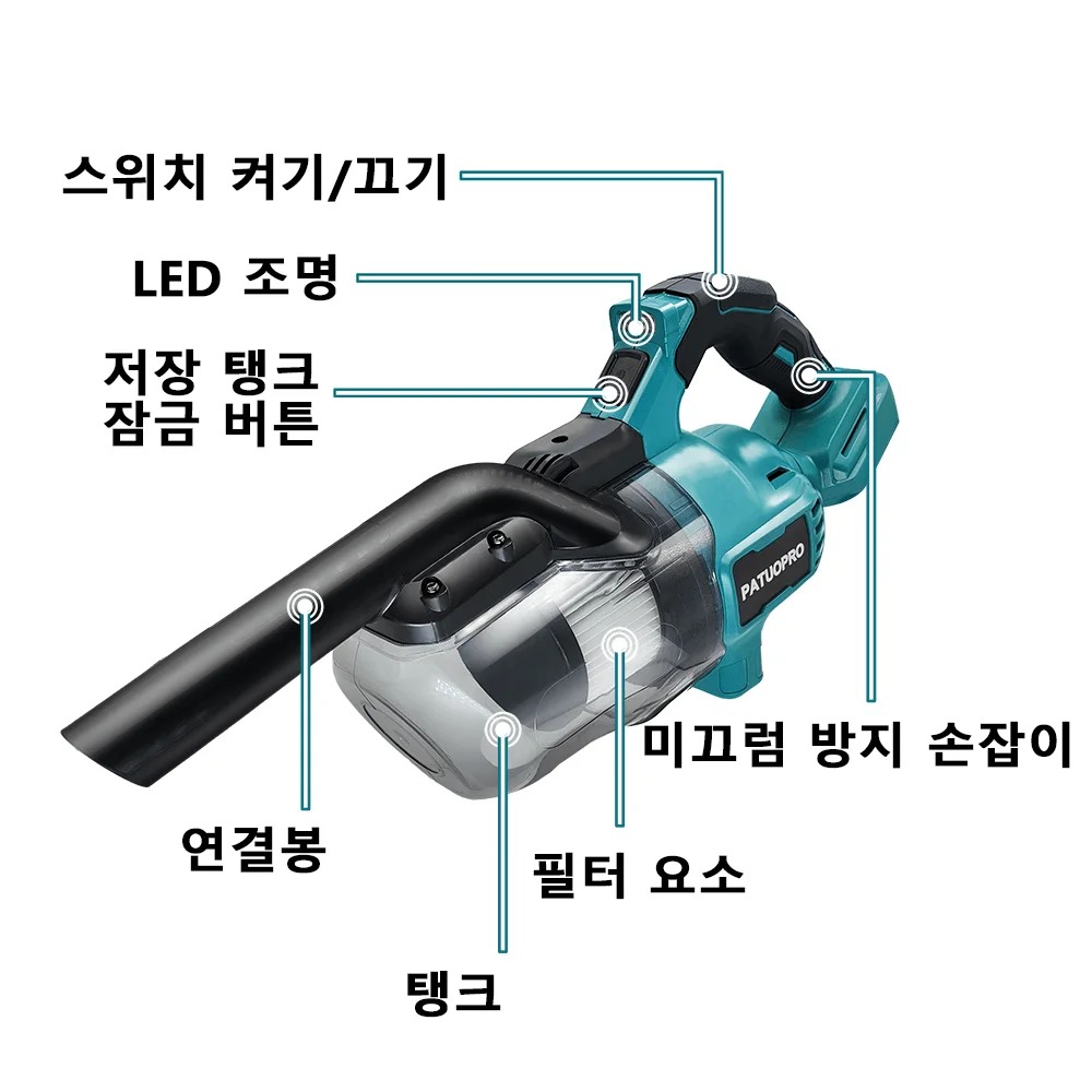 Cordless Handheld Electric Vacuum Cleaner for Makita 18V Battery Portable for Hard Floor Carpet Car Pet Hair Cleaning Tools