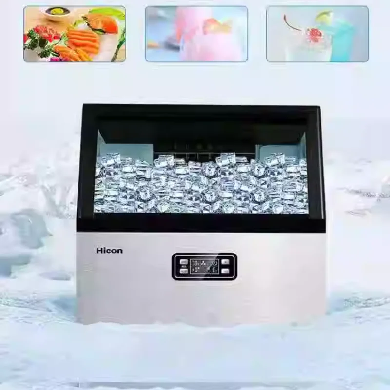 Commercial Small Ice Maker 25kg/24H Ice Cube Making Machine Round Ice Cube Bottled Water Automatic Ice Machine