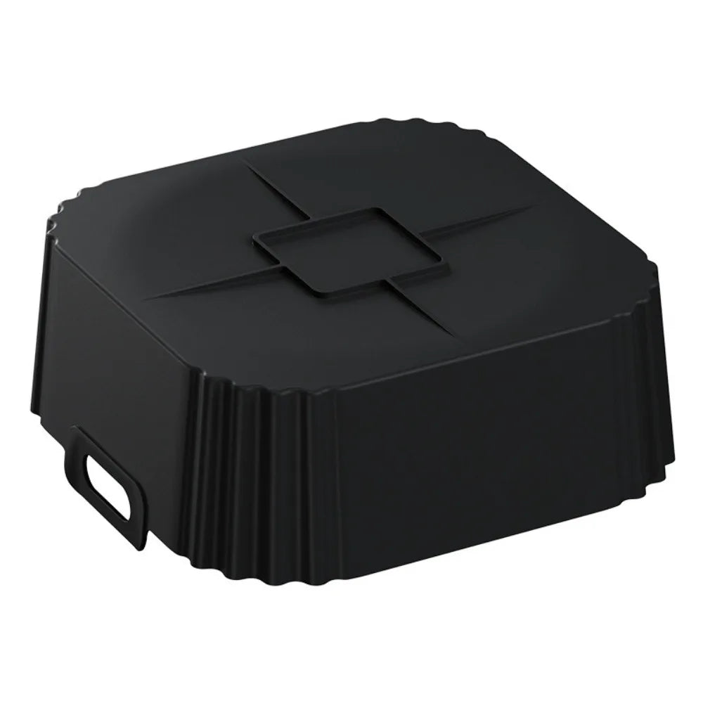 Silicone Air Fryer Baking Tray Square 5.5-6.2L Reusable Air Fryer Basket Silicone Air Fryer Liners Air Fryer Mold Tray