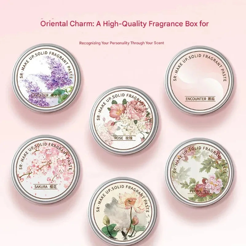 Solid Perfume Portable Solid Balm Long Lasting Fragrances Floral Solid Perfume Jasmine Rose for Romantic Souls For Dating Ladies