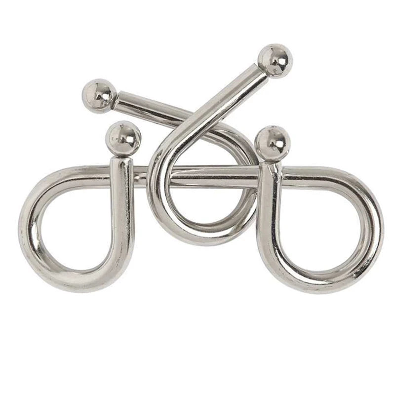 Classic IQ Magic Metal Wire Puzzle Thicker 60MM Disentanglement Brain Teasers for Adults Kids Challenging Logic Educational Toys