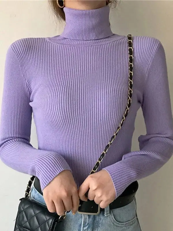 Women Fall Turtleneck Sweater Knitted Soft Pullovers Cashmere Jumpers Basic Soft Sweaters For Women 2026 Autumn Winter
