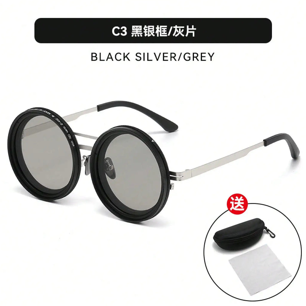2026  Fashion New unisex handmade ND9 level Sunglasses Stepless Rotating Filter Retro Polarized Sunglass Cycling Sports Glassees