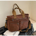 Casual Corduroy Messenger Bags Large Capacity Commuter Mummy Portable Shoulder Bag Multi Layers Camping Tote Bags
