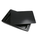 Household Aluminum Fast Defrosting Tray Rectangular With Water Storage Box Thawing Plate Black Meat Thaw Frozen Board Beef