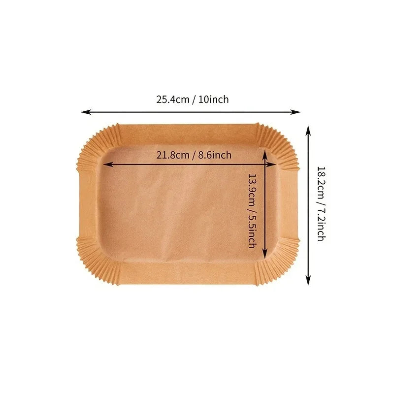 Air Fryer Paper Liners Disposable Oil-proof&Heat Resistant for Baking Microwave Cooking&Deep Fryer Accessories Easy Cleanup