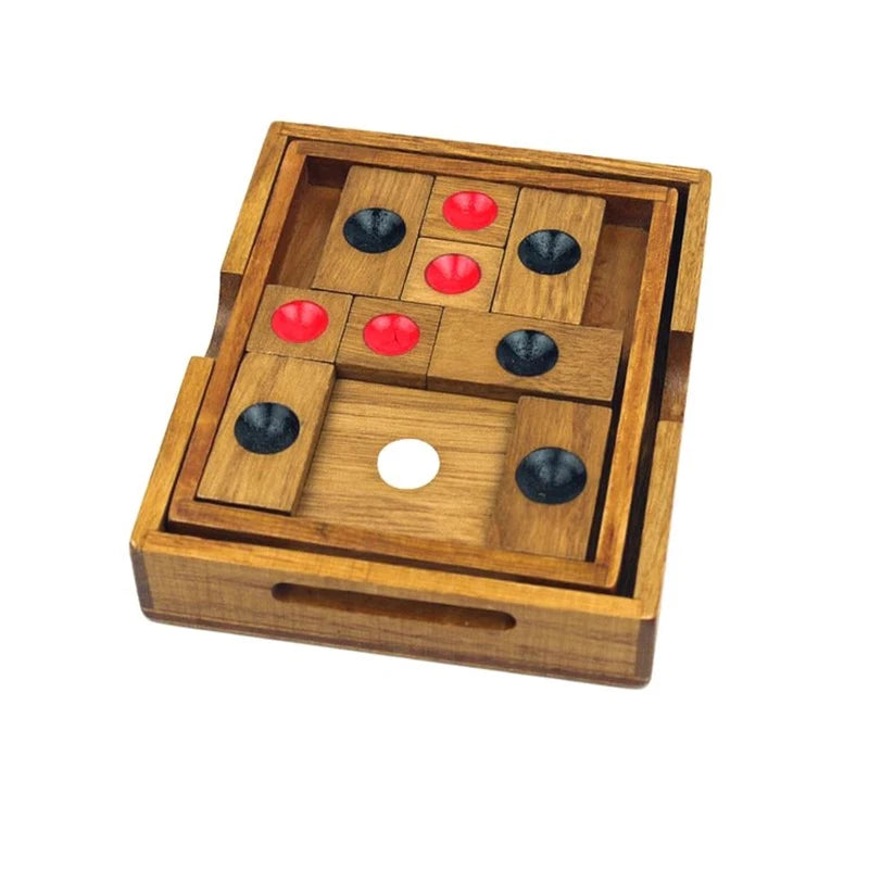 Huarong Dao Puzzle Strategy Games Logical Thinking Toys Wooden Brain Teasers for Adults Kids Boys Girls Intellectual Gifts