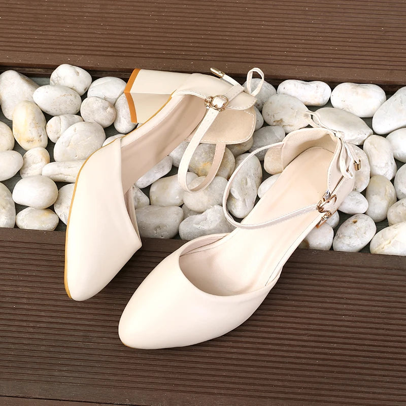 2025 Spring/Summer Hot Sale！Fairy Style Thin-Strap High Heels - Bowknot with Golden Buckle, Comfortable & Versatile